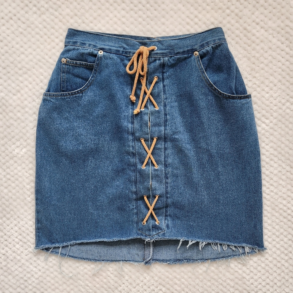 Vintage Denim Mini Skirt